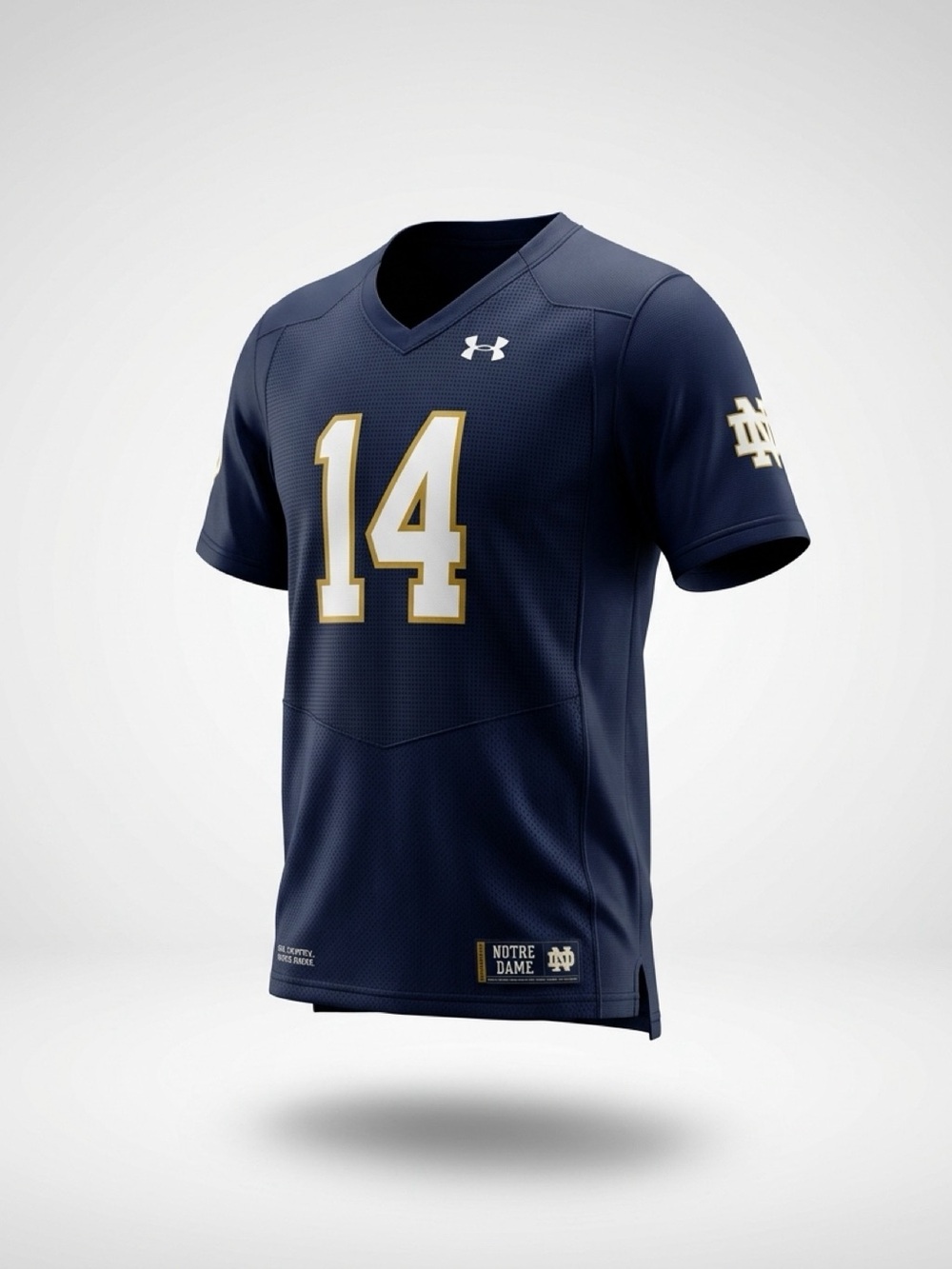 Under Armour Navy and Gold #14 Football Jersey #irish #NDfootball